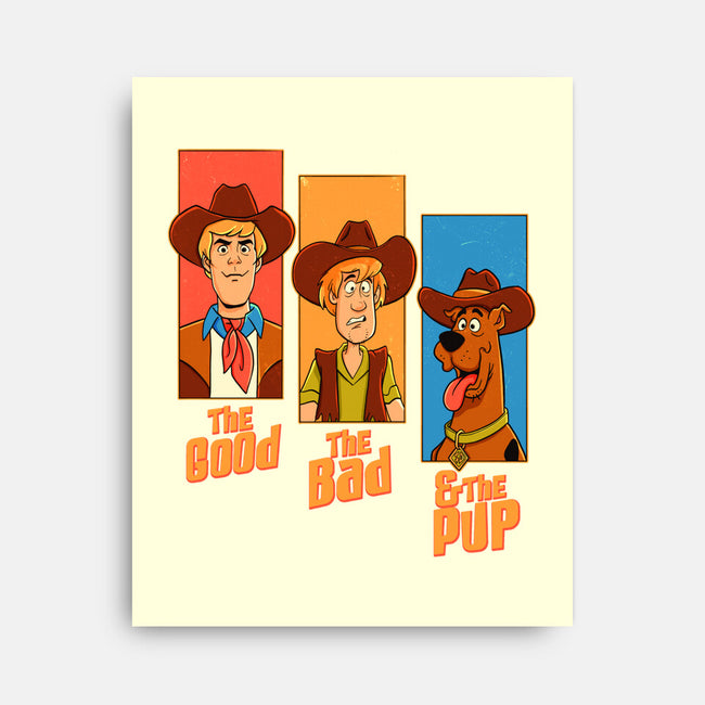 The Good The Bad And The Pup-None-Stretched-Canvas-P1yu5h