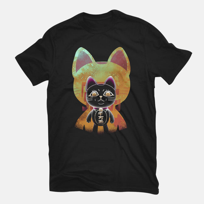 Negative Yokai Cat-Womens-Basic-Tee-Donnie