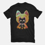 Negative Yokai Cat-Womens-Basic-Tee-Donnie