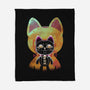 Negative Yokai Cat-None-Fleece-Blanket-Donnie
