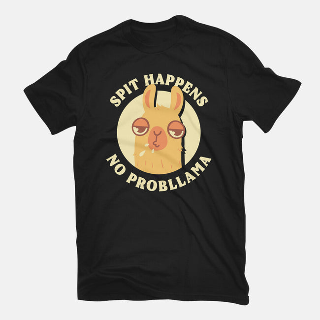 Spit Happens No Probllama-Womens-Basic-Tee-rarpoint