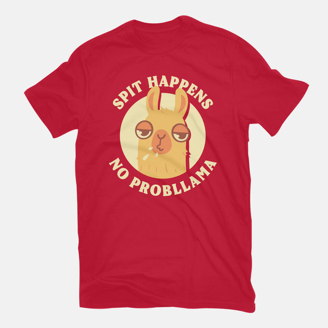 Spit Happens No Probllama-Womens-Basic-Tee-rarpoint