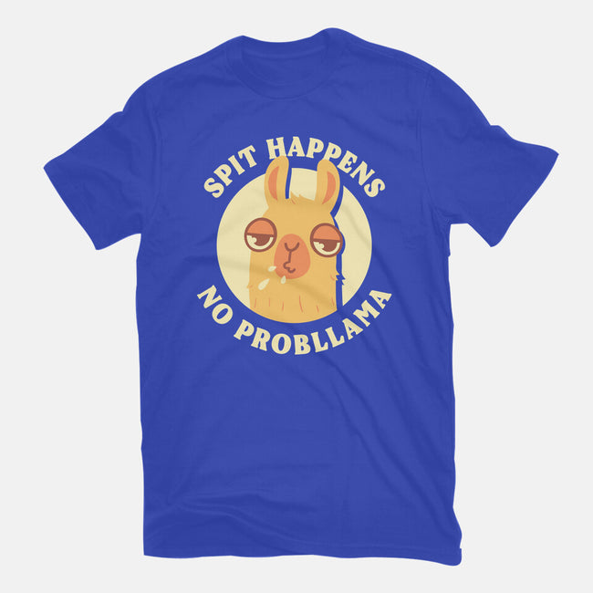 Spit Happens No Probllama-Mens-Basic-Tee-rarpoint