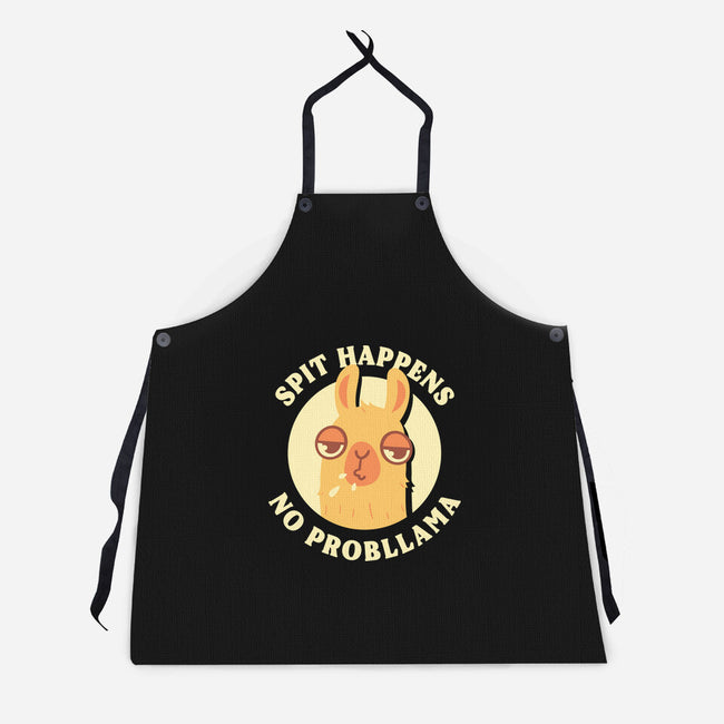 Spit Happens No Probllama-Unisex-Kitchen-Apron-rarpoint