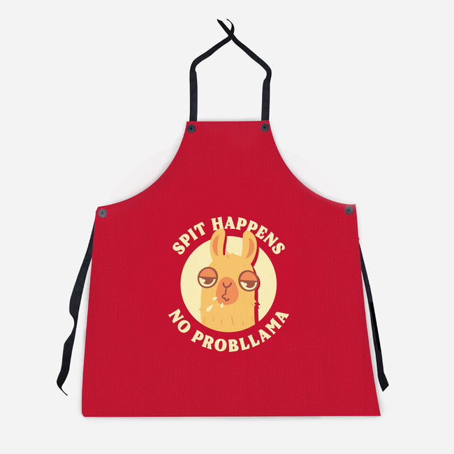 Spit Happens No Probllama-Unisex-Kitchen-Apron-rarpoint