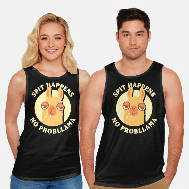 Spit Happens No Probllama-Unisex-Basic-Tank-rarpoint