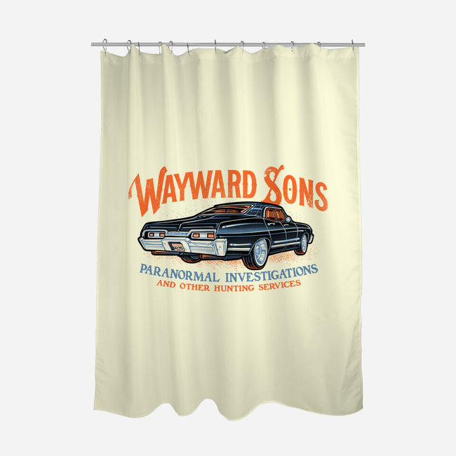 Wayward Sons Paranormal Investigations-None-Polyester-Shower Curtain-momma_gorilla