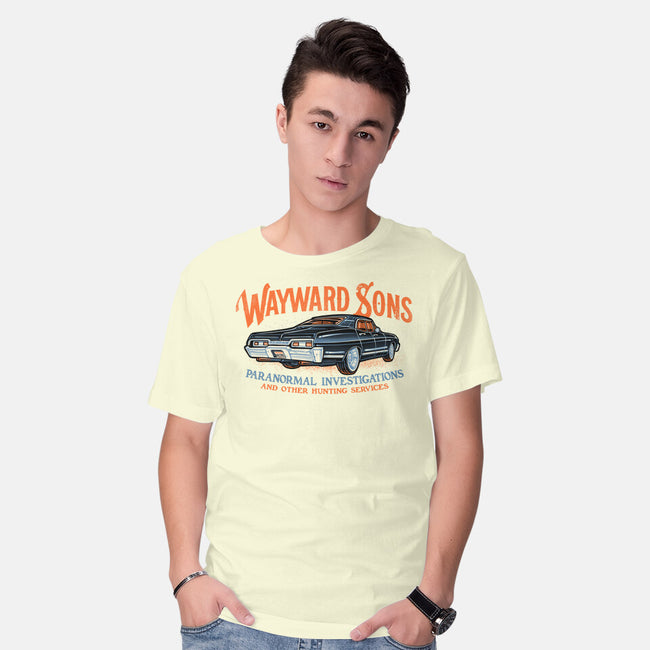 Wayward Sons Paranormal Investigations-Mens-Basic-Tee-momma_gorilla
