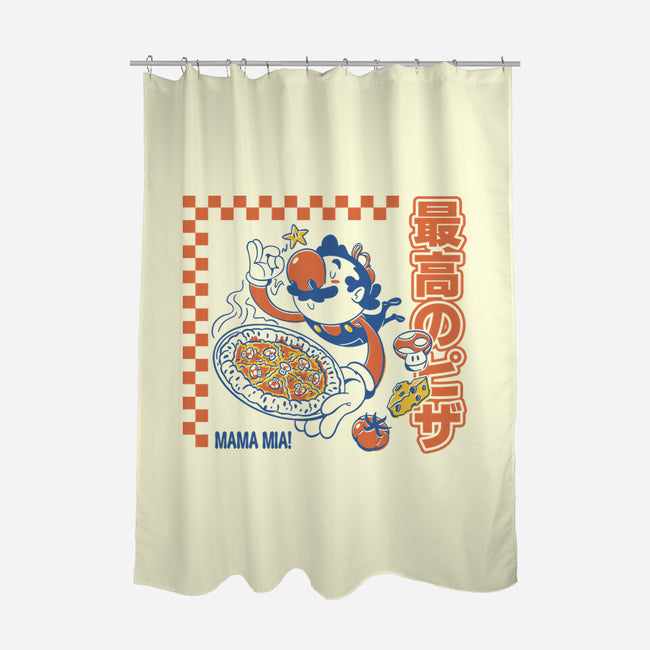 Pizza Time-None-Polyester-Shower Curtain-Henrique Torres