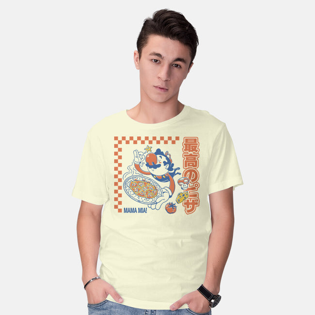Pizza Time-Mens-Basic-Tee-Henrique Torres