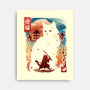 Samurai Cat Landscape-None-Stretched-Canvas-dandingeroz