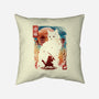Samurai Cat Landscape-None-Removable Cover w Insert-Throw Pillow-dandingeroz
