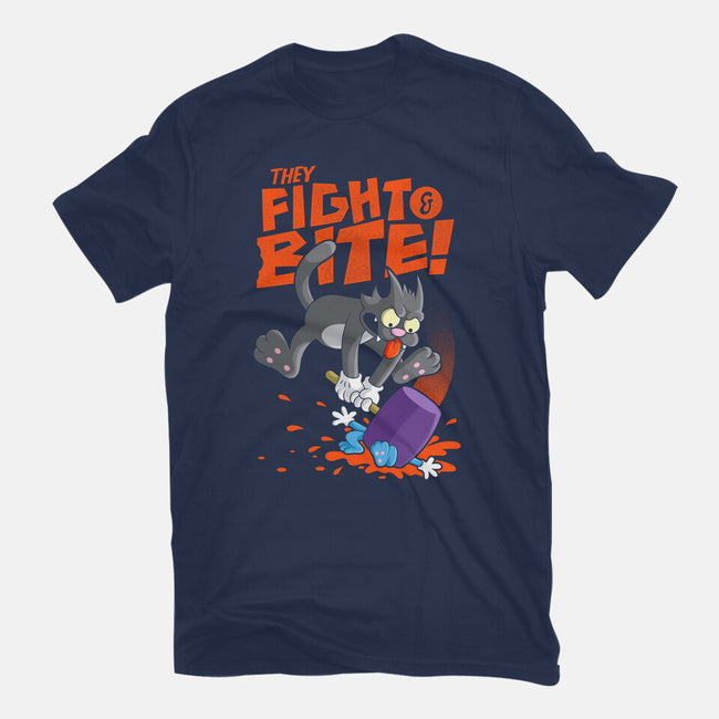 They Fight And Bite-Youth-Basic-Tee-Jorgetiradoart