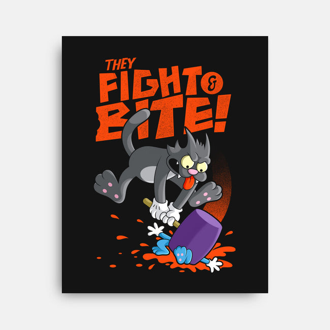 They Fight And Bite-None-Stretched-Canvas-Jorgetiradoart