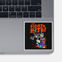 They Fight And Bite-None-Glossy-Sticker-Jorgetiradoart