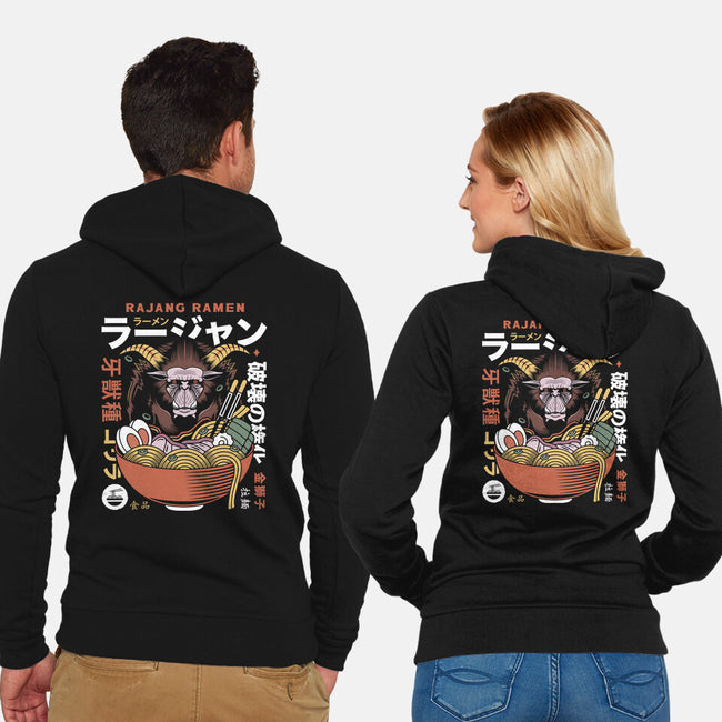 Rajang Ramen-Unisex-Zip-Up-Sweatshirt-LAGELANTEE