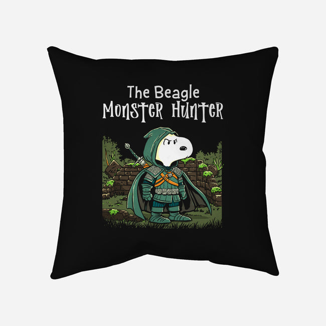 Beagle Monster Hunter-None-Removable Cover w Insert-Throw Pillow-P1yu5h
