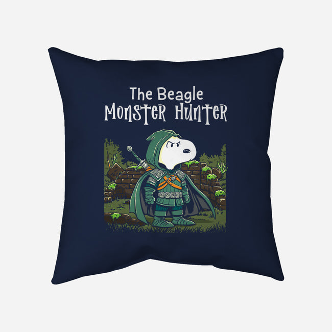 Beagle Monster Hunter-None-Removable Cover w Insert-Throw Pillow-P1yu5h