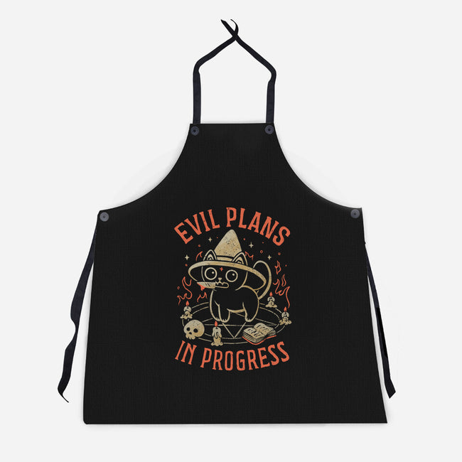 Evil Plans In Progress-Unisex-Kitchen-Apron-eduely