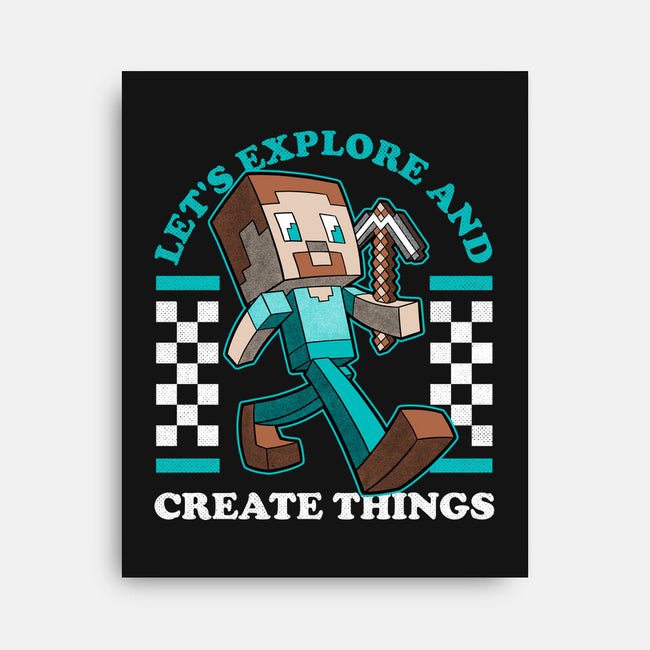 Game Mascot Block Guy-None-Stretched-Canvas-Studio Mootant