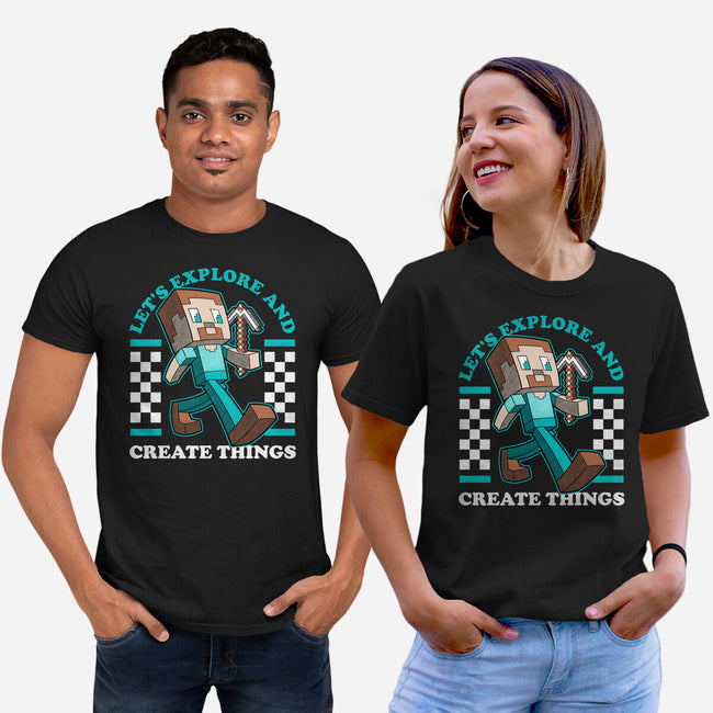 Game Mascot Block Guy-Unisex-Basic-Tee-Studio Mootant