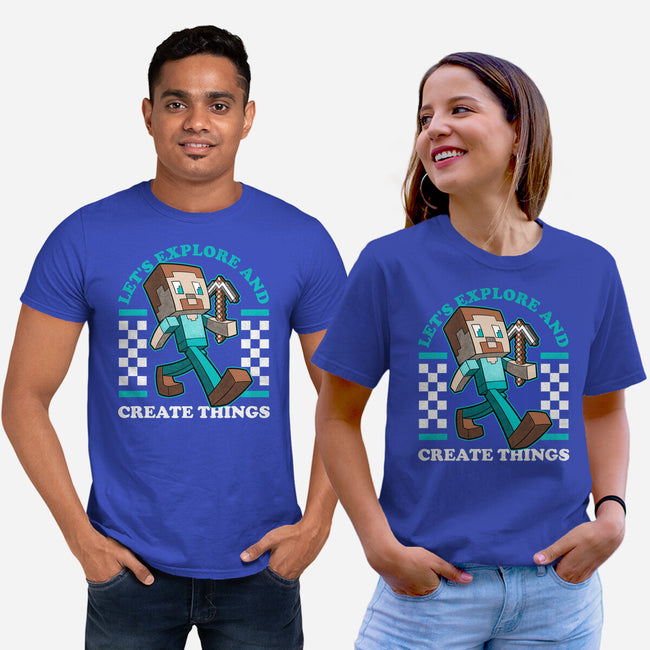 Game Mascot Block Guy-Unisex-Basic-Tee-Studio Mootant