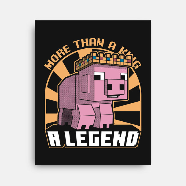 Pig Legend Gamer-None-Stretched-Canvas-Studio Mootant