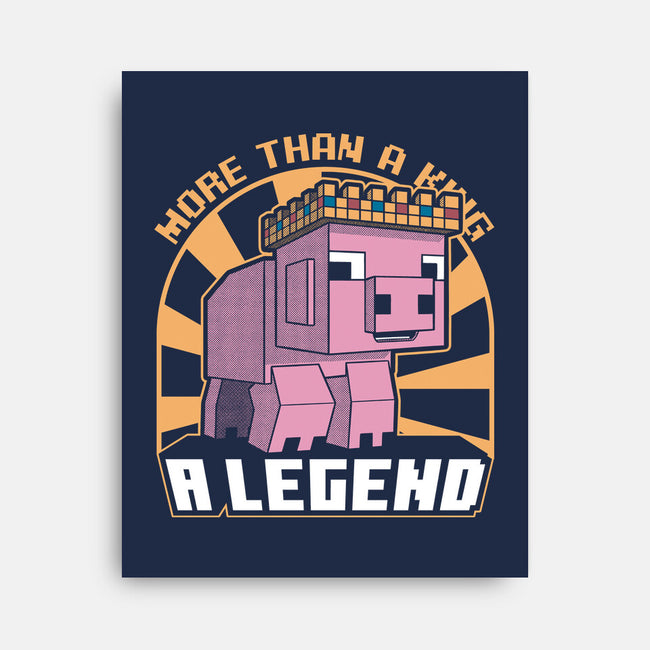 Pig Legend Gamer-None-Stretched-Canvas-Studio Mootant