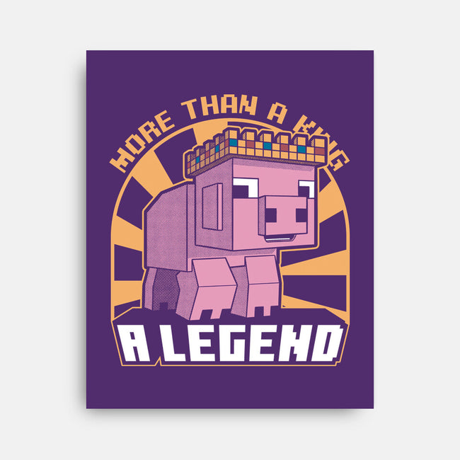 Pig Legend Gamer-None-Stretched-Canvas-Studio Mootant
