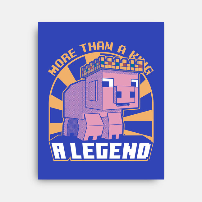 Pig Legend Gamer-None-Stretched-Canvas-Studio Mootant