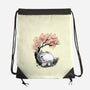 Sakura Neighbor Sumi-e-None-Drawstring-Bag-DrMonekers