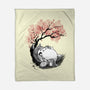 Sakura Neighbor Sumi-e-None-Fleece-Blanket-DrMonekers