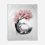 Sakura Neighbor Sumi-e-None-Fleece-Blanket-DrMonekers