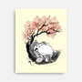 Sakura Neighbor Sumi-e-None-Stretched-Canvas-DrMonekers