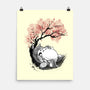 Sakura Neighbor Sumi-e-None-Matte-Poster-DrMonekers