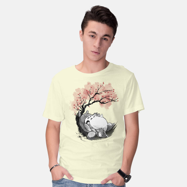 Sakura Neighbor Sumi-e-Mens-Basic-Tee-DrMonekers