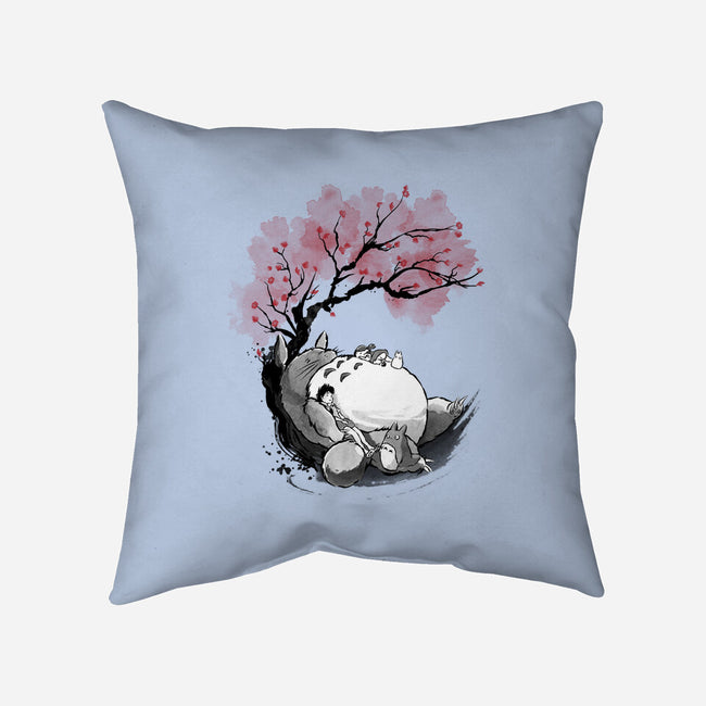 Sakura Neighbor Sumi-e-None-Removable Cover w Insert-Throw Pillow-DrMonekers