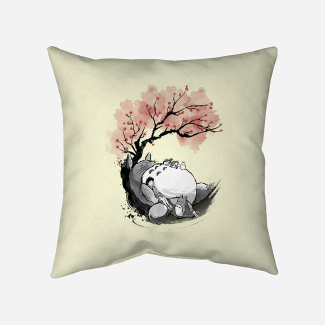Sakura Neighbor Sumi-e-None-Removable Cover w Insert-Throw Pillow-DrMonekers