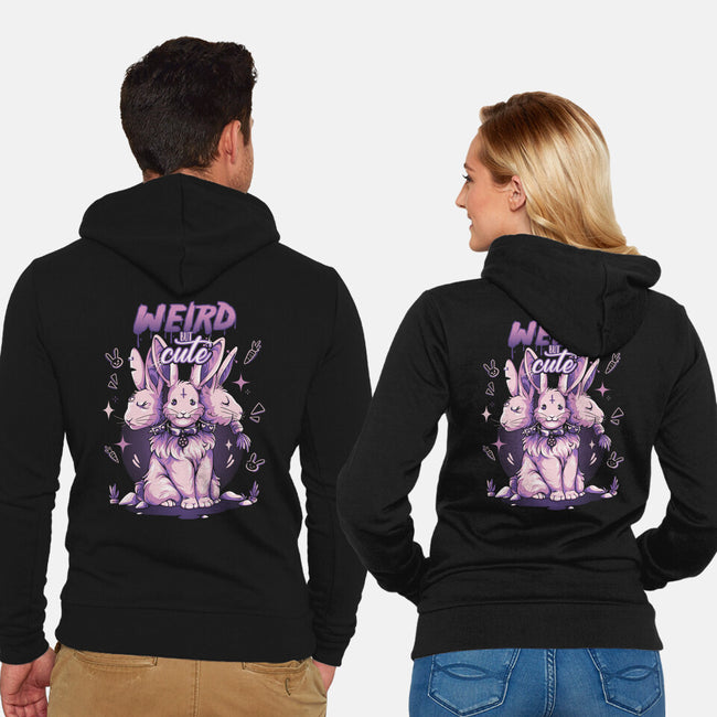 Weird But Cute Bunnies-Unisex-Zip-Up-Sweatshirt-yumie