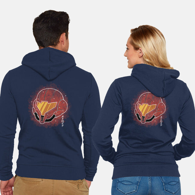 Galactic Huntress Galaxy-Unisex-Zip-Up-Sweatshirt-Astrobot Invention