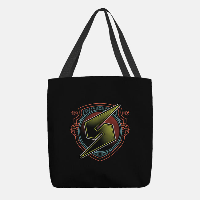 Neon Line-Art Samus Emblem-None-Basic Tote-Bag-Astrobot Invention