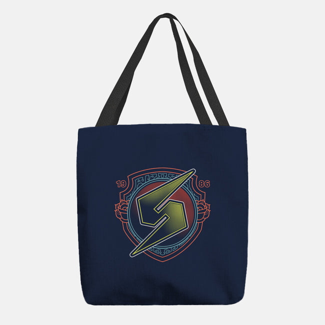Neon Line-Art Samus Emblem-None-Basic Tote-Bag-Astrobot Invention