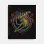 Neon Line-Art Samus Emblem-None-Stretched-Canvas-Astrobot Invention