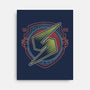Neon Line-Art Samus Emblem-None-Stretched-Canvas-Astrobot Invention
