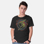 Neon Line-Art Samus Emblem-Mens-Basic-Tee-Astrobot Invention