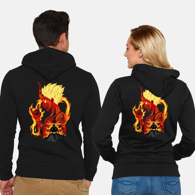 Banshoman Shadows-Unisex-Zip-Up-Sweatshirt-spoilerinc