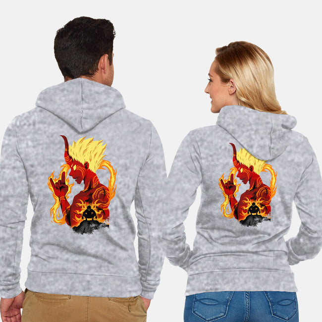 Banshoman Shadows-Unisex-Zip-Up-Sweatshirt-spoilerinc