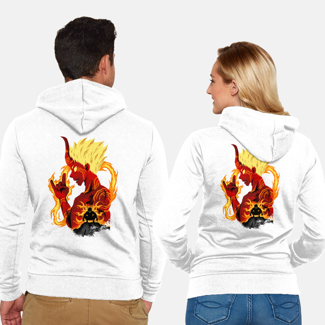Banshoman Shadows-Unisex-Zip-Up-Sweatshirt-spoilerinc