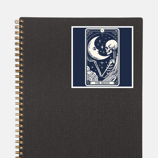 The Moon Tarot Skull-None-Glossy-Sticker-Eoli Studio