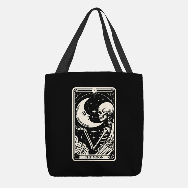 The Moon Tarot Skull-None-Basic Tote-Bag-Eoli Studio